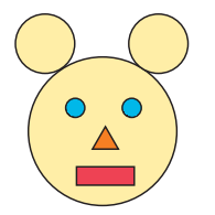 Math 1st grade counting geometric shapes sample question