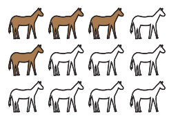 Math 1st grade counting objects sample question