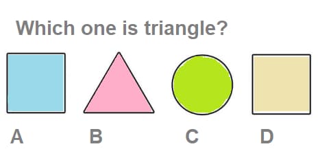 Math 1st grade geometric shapes sample question