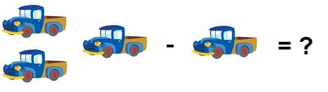 Math 1st grade subtraction sample question