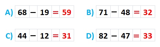 Math 3rd grade numbers and simple mathematical 4 operations understanding, comparison sample question