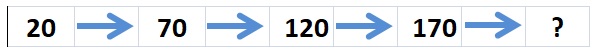Math test questions Count numbers forward by 50's